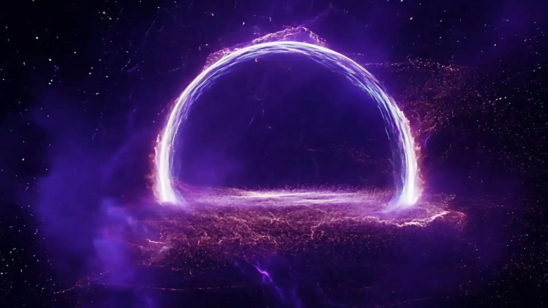 Purple Energy Portal Overlay for Sci-Fi Logo Animation